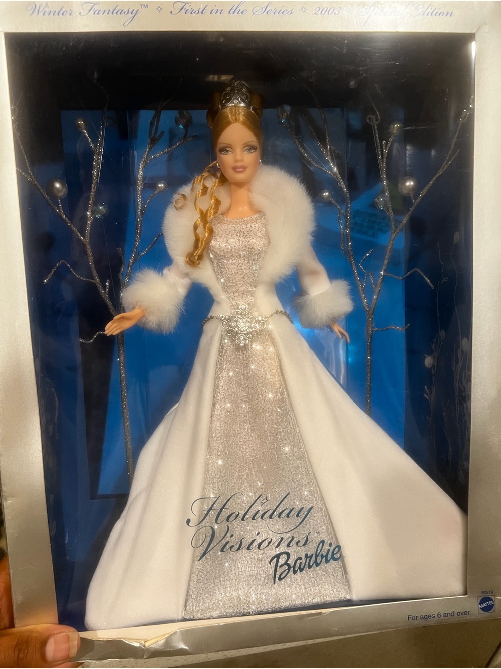 Barbie White and Silver Holiday Gown Collector Doll